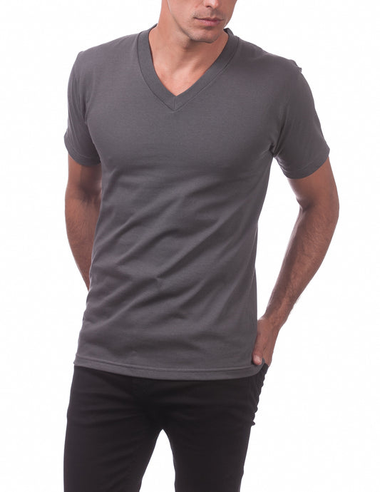 MENS Comfort Short Sleeve V-Neck Tee(Graphite)