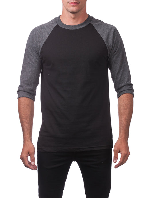 MENS Comfort Baseball Tee(GRAY&BLACK)