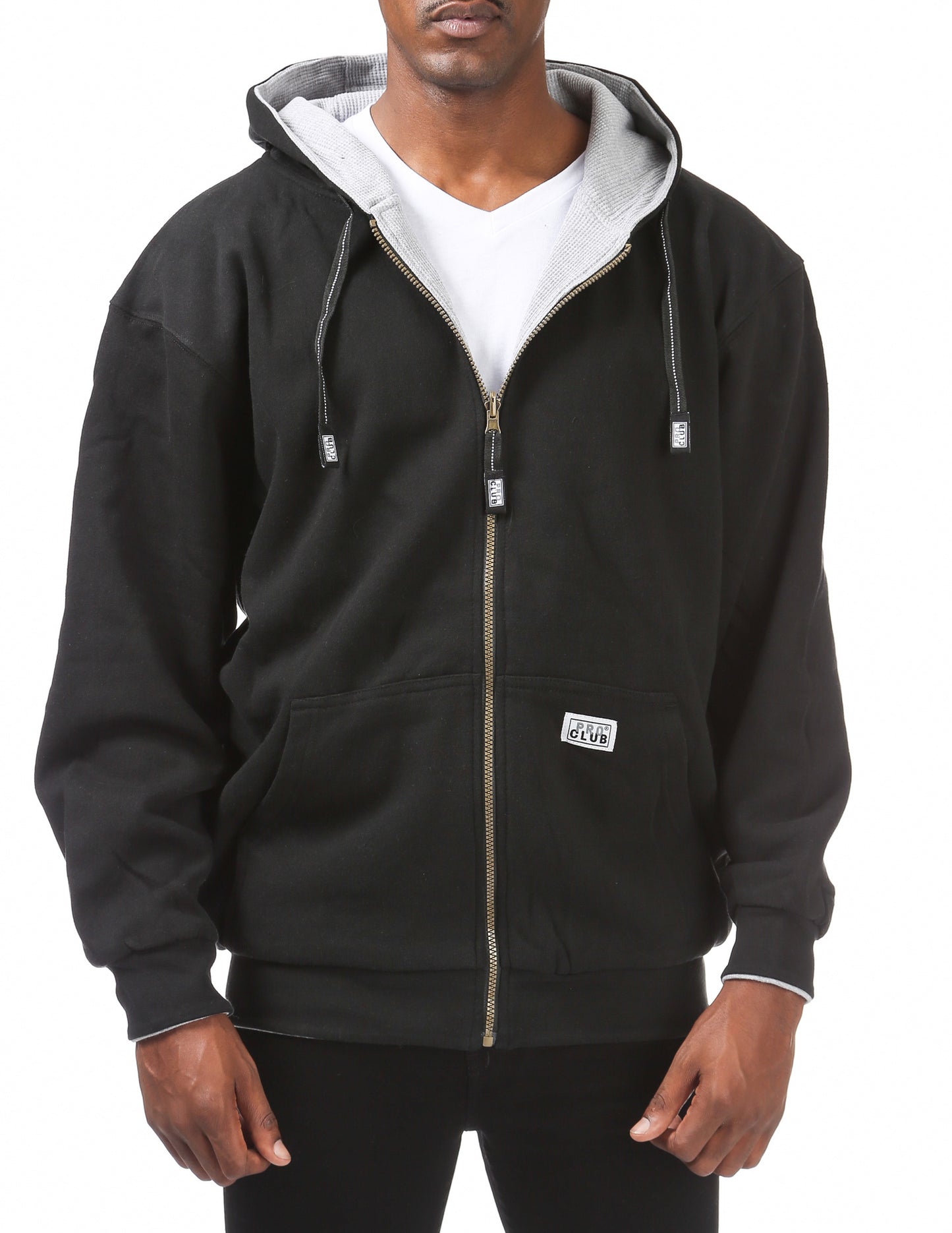 MENS Full Zip Reversible Fleece and Thermal Hoodie