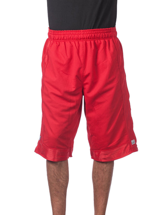 MENS Heavyweight Mesh Basketball Shorts (RED)