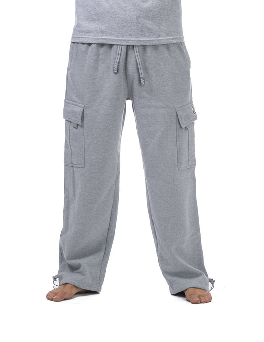 UNISEX Heavyweight Fleece Cargo Pants (LIGHTGRAY)