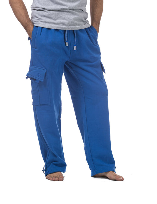 UNISEX Heavyweight Fleece Cargo Pants (ROYALBLUE)