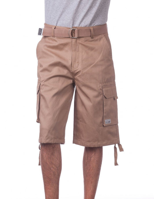 MENS Twill Cargo Shorts (TAN)