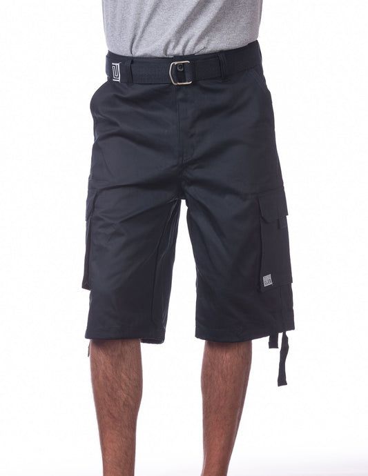 MENS Twill Cargo Shorts (BLACK)