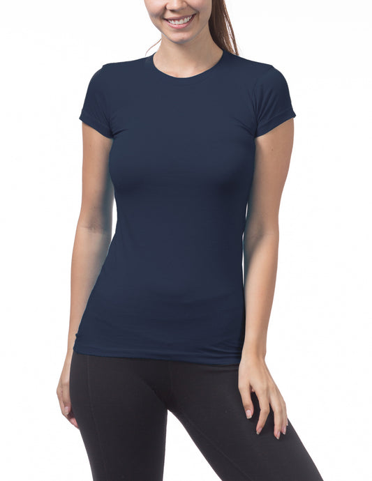 Women’s Short Sleeve Crew Neck Tee (NAVYBLUE)
